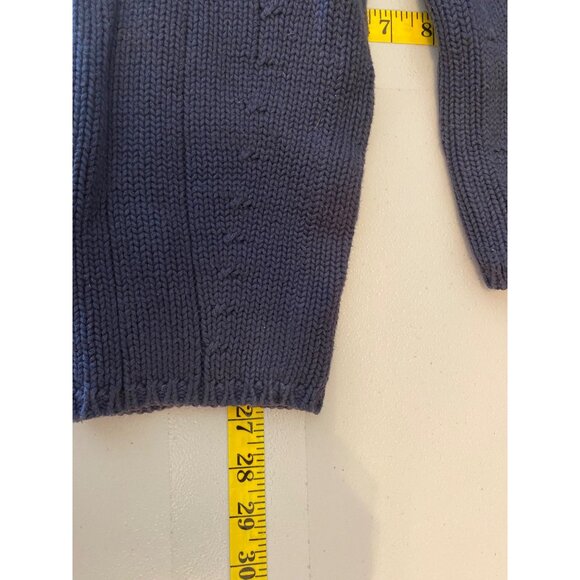 Ralph Lauren Polo Jeans Co. Navy Blue Half-Zip Knit Sweater 100% Cotton Large - Picture 8 of 8